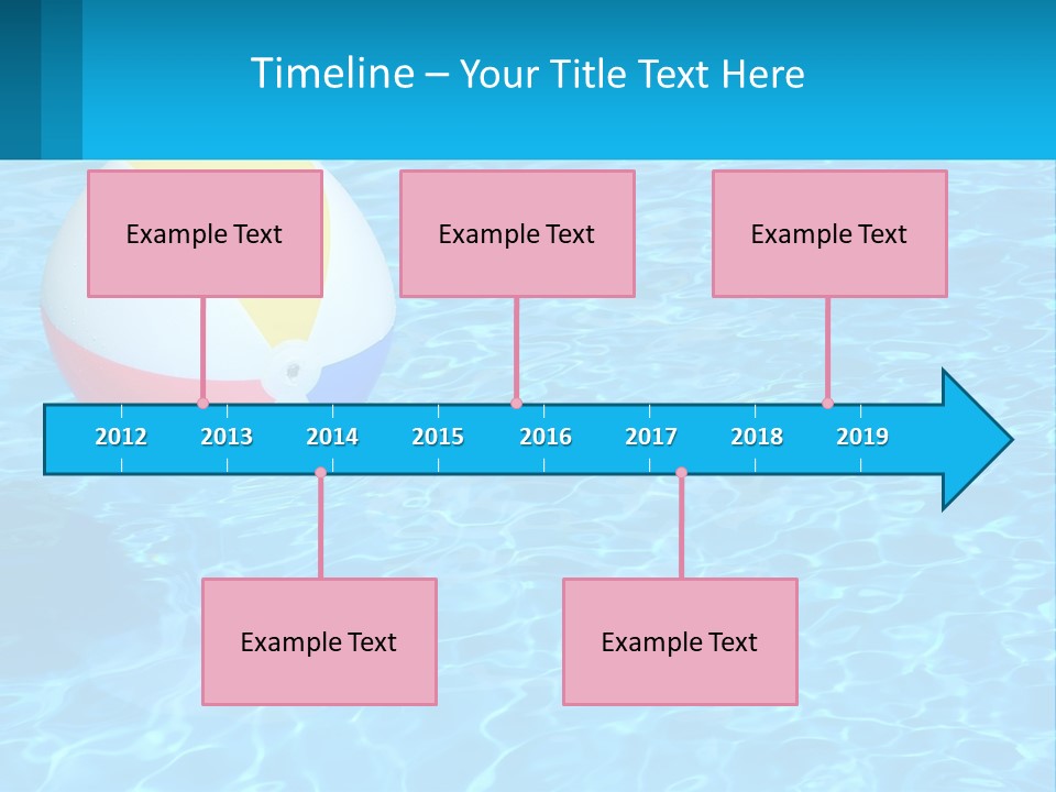 A Colorful Beach Ball Floating In A Pool Of Water PowerPoint Template