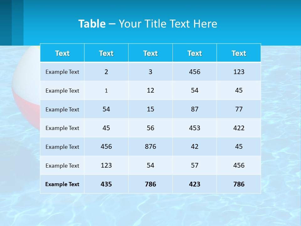 A Colorful Beach Ball Floating In A Pool Of Water PowerPoint Template