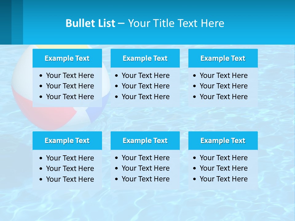 A Colorful Beach Ball Floating In A Pool Of Water PowerPoint Template