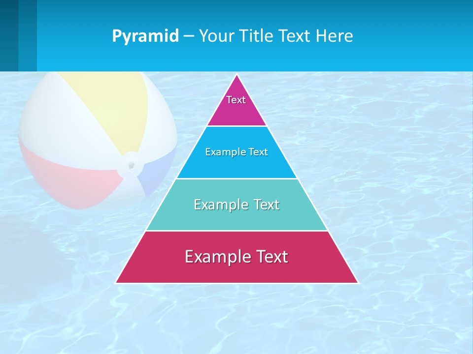 A Colorful Beach Ball Floating In A Pool Of Water PowerPoint Template
