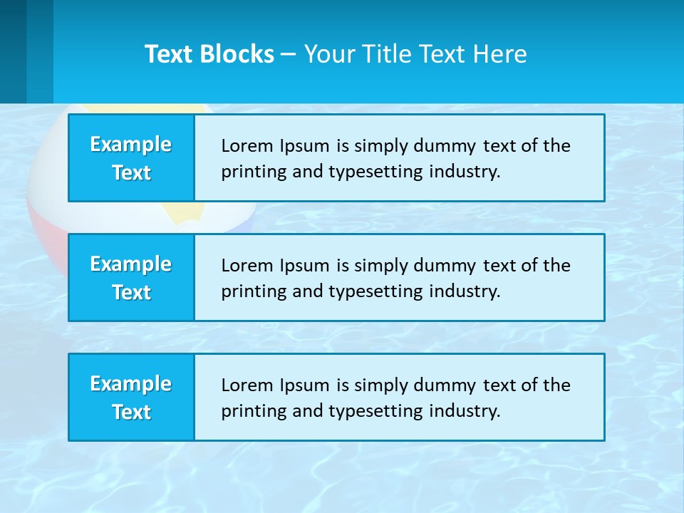 A Colorful Beach Ball Floating In A Pool Of Water PowerPoint Template