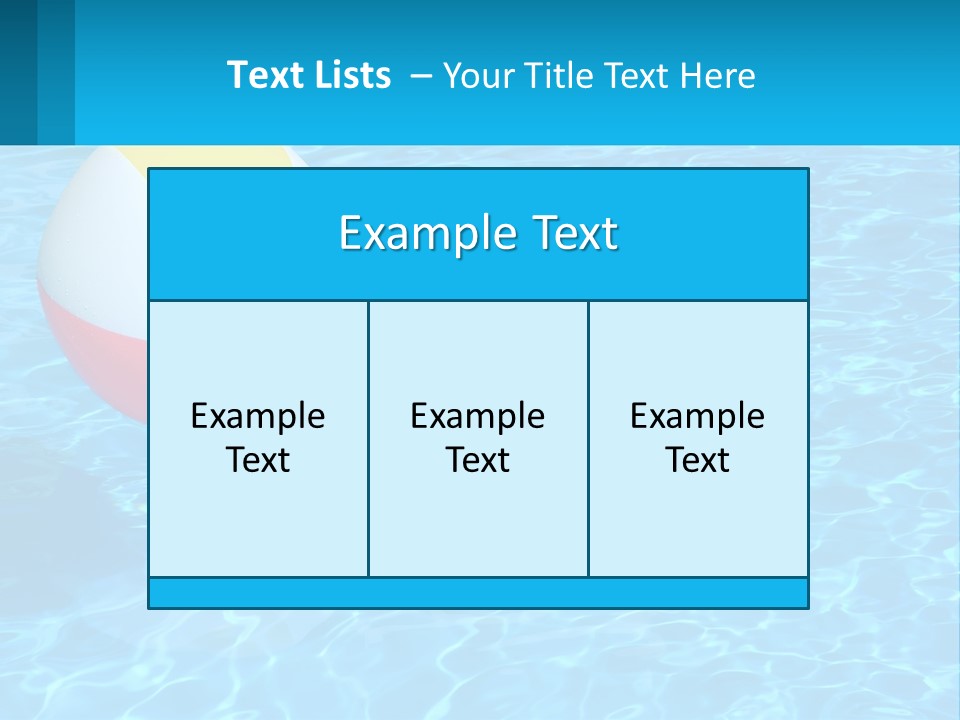 A Colorful Beach Ball Floating In A Pool Of Water PowerPoint Template