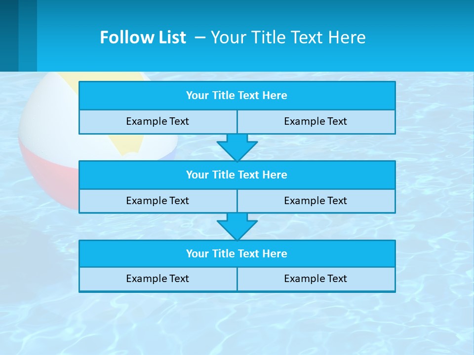 A Colorful Beach Ball Floating In A Pool Of Water PowerPoint Template