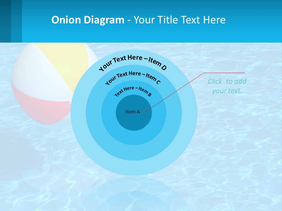 A Colorful Beach Ball Floating In A Pool Of Water PowerPoint Template
