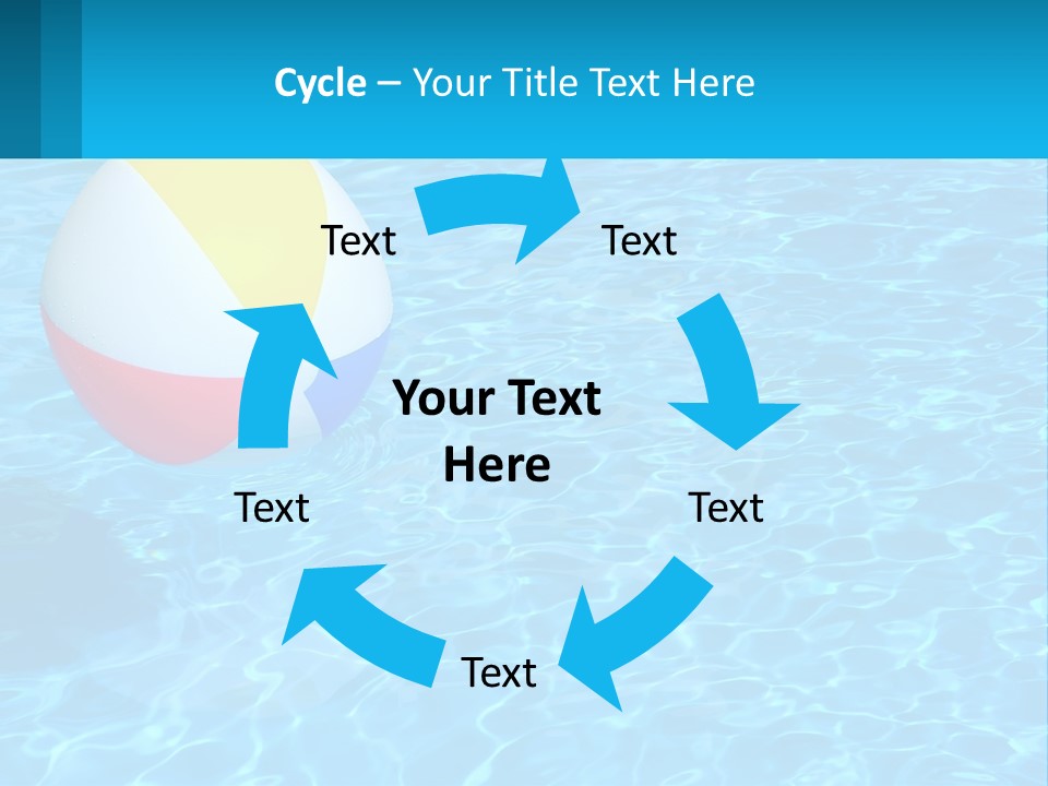 A Colorful Beach Ball Floating In A Pool Of Water PowerPoint Template