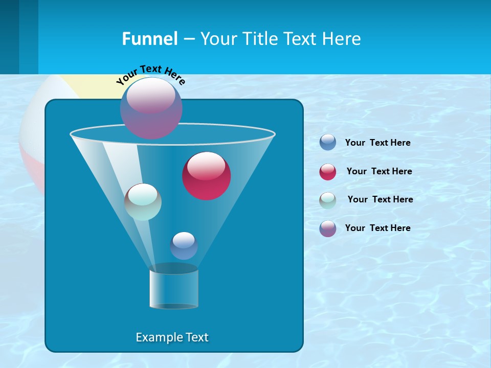 A Colorful Beach Ball Floating In A Pool Of Water PowerPoint Template