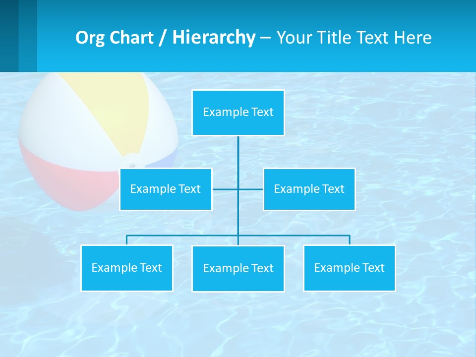 A Colorful Beach Ball Floating In A Pool Of Water PowerPoint Template