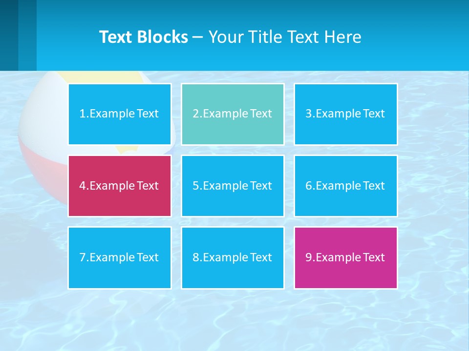 A Colorful Beach Ball Floating In A Pool Of Water PowerPoint Template