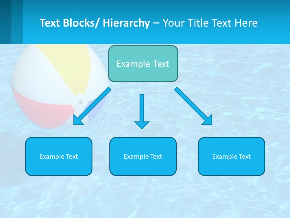 A Colorful Beach Ball Floating In A Pool Of Water PowerPoint Template