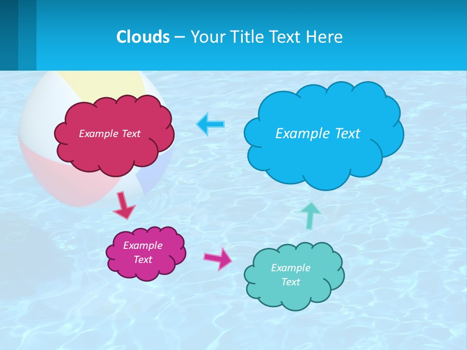 A Colorful Beach Ball Floating In A Pool Of Water PowerPoint Template