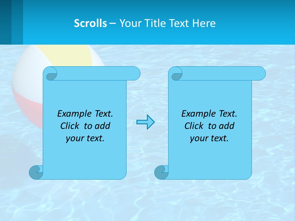 A Colorful Beach Ball Floating In A Pool Of Water PowerPoint Template