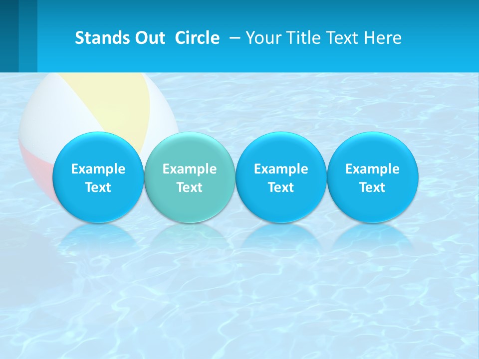 A Colorful Beach Ball Floating In A Pool Of Water PowerPoint Template