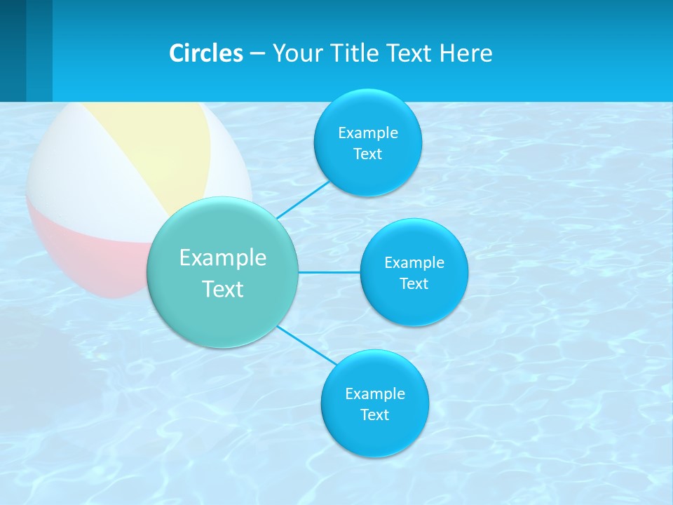 A Colorful Beach Ball Floating In A Pool Of Water PowerPoint Template