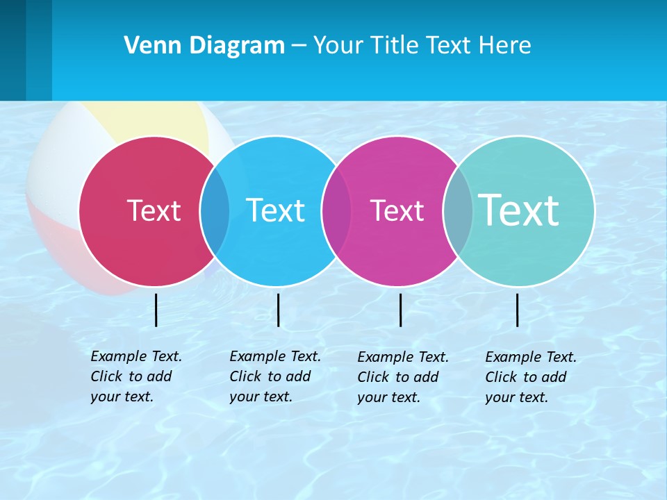 A Colorful Beach Ball Floating In A Pool Of Water PowerPoint Template