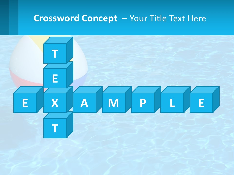 A Colorful Beach Ball Floating In A Pool Of Water PowerPoint Template