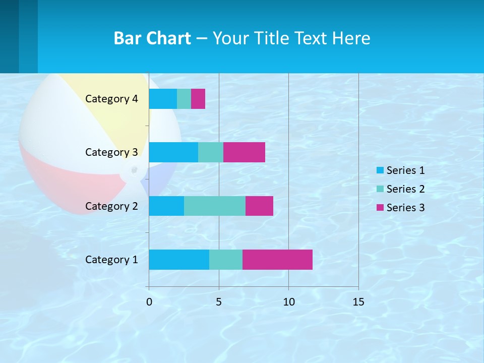 A Colorful Beach Ball Floating In A Pool Of Water PowerPoint Template