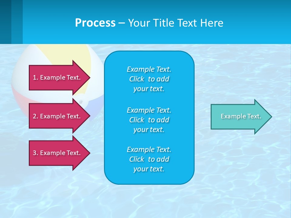 A Colorful Beach Ball Floating In A Pool Of Water PowerPoint Template