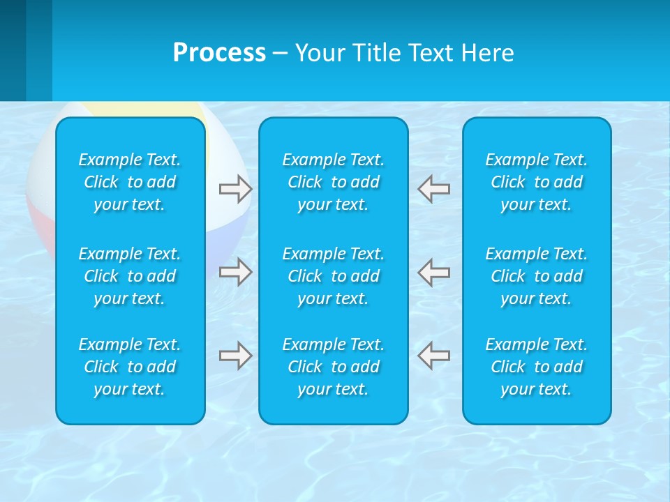 A Colorful Beach Ball Floating In A Pool Of Water PowerPoint Template