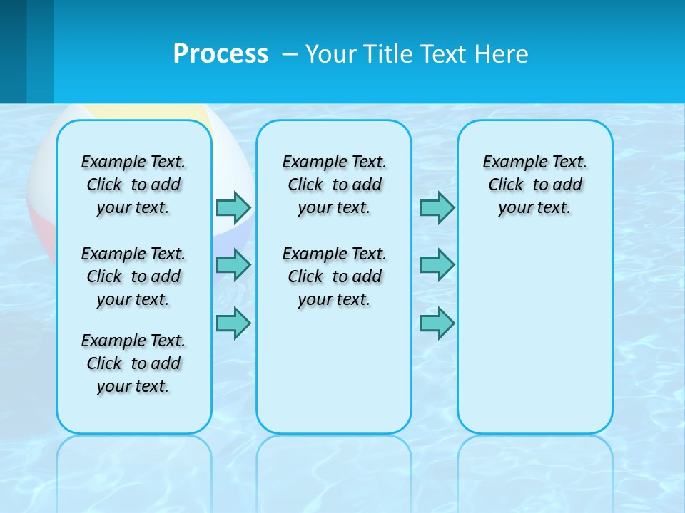 A Colorful Beach Ball Floating In A Pool Of Water PowerPoint Template