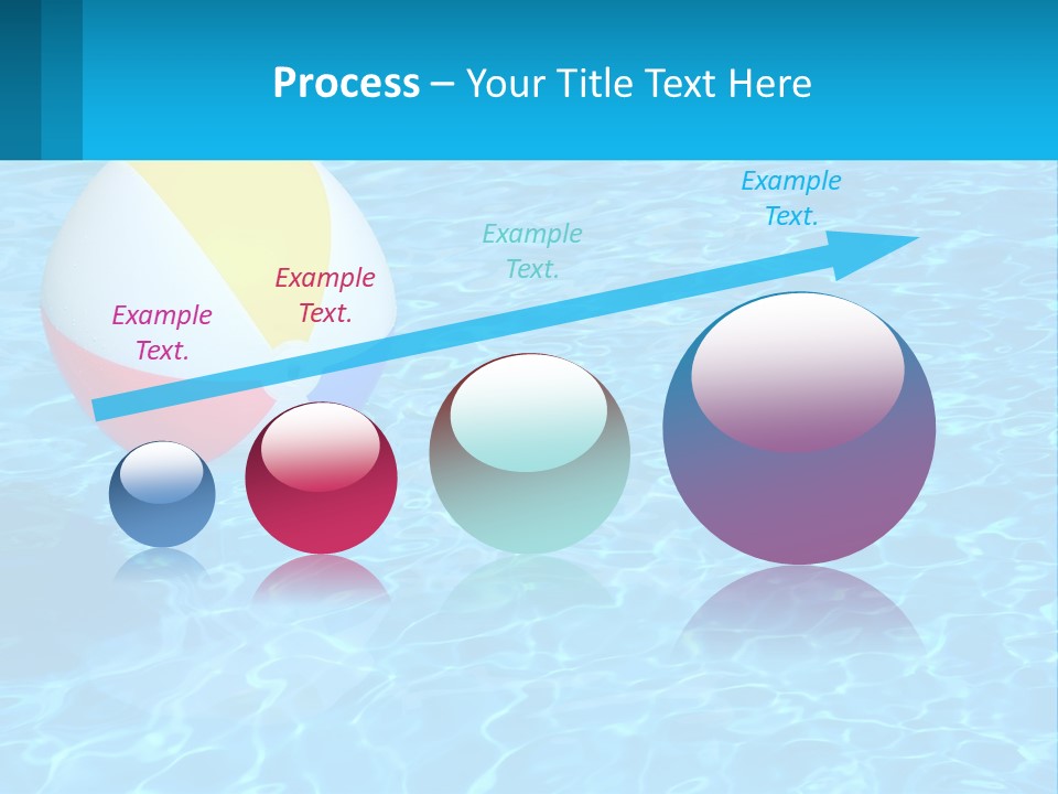 A Colorful Beach Ball Floating In A Pool Of Water PowerPoint Template