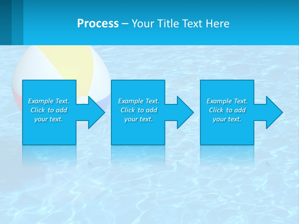 A Colorful Beach Ball Floating In A Pool Of Water PowerPoint Template