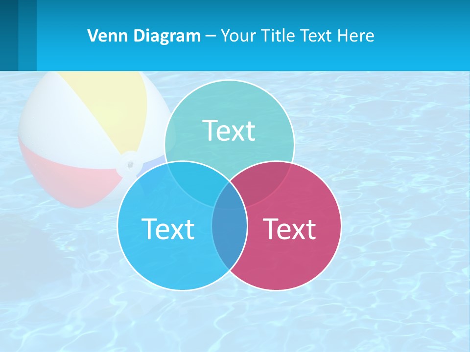 A Colorful Beach Ball Floating In A Pool Of Water PowerPoint Template