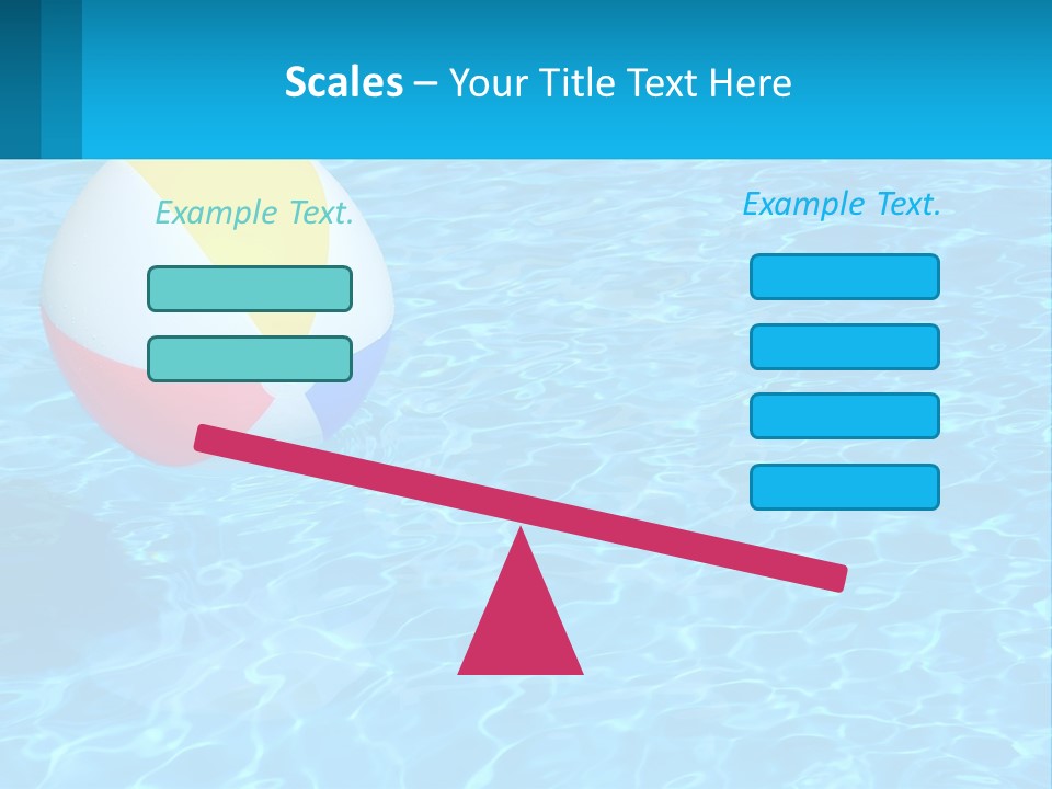 A Colorful Beach Ball Floating In A Pool Of Water PowerPoint Template