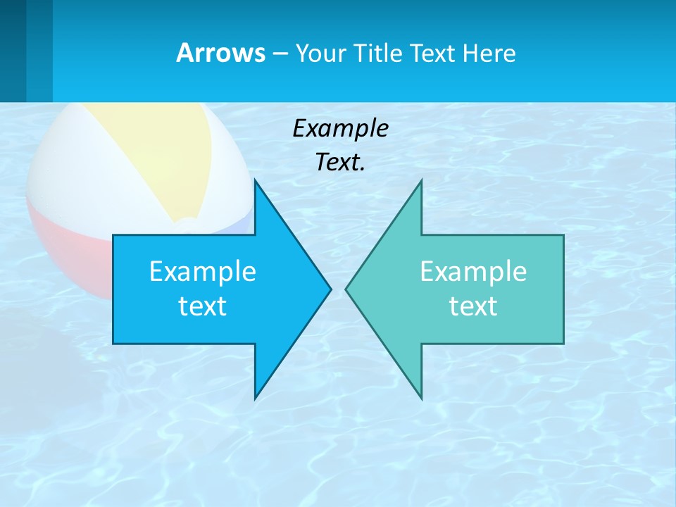 A Colorful Beach Ball Floating In A Pool Of Water PowerPoint Template