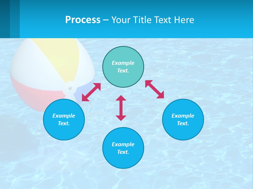 A Colorful Beach Ball Floating In A Pool Of Water PowerPoint Template