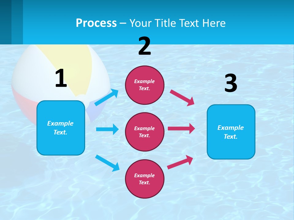 A Colorful Beach Ball Floating In A Pool Of Water PowerPoint Template