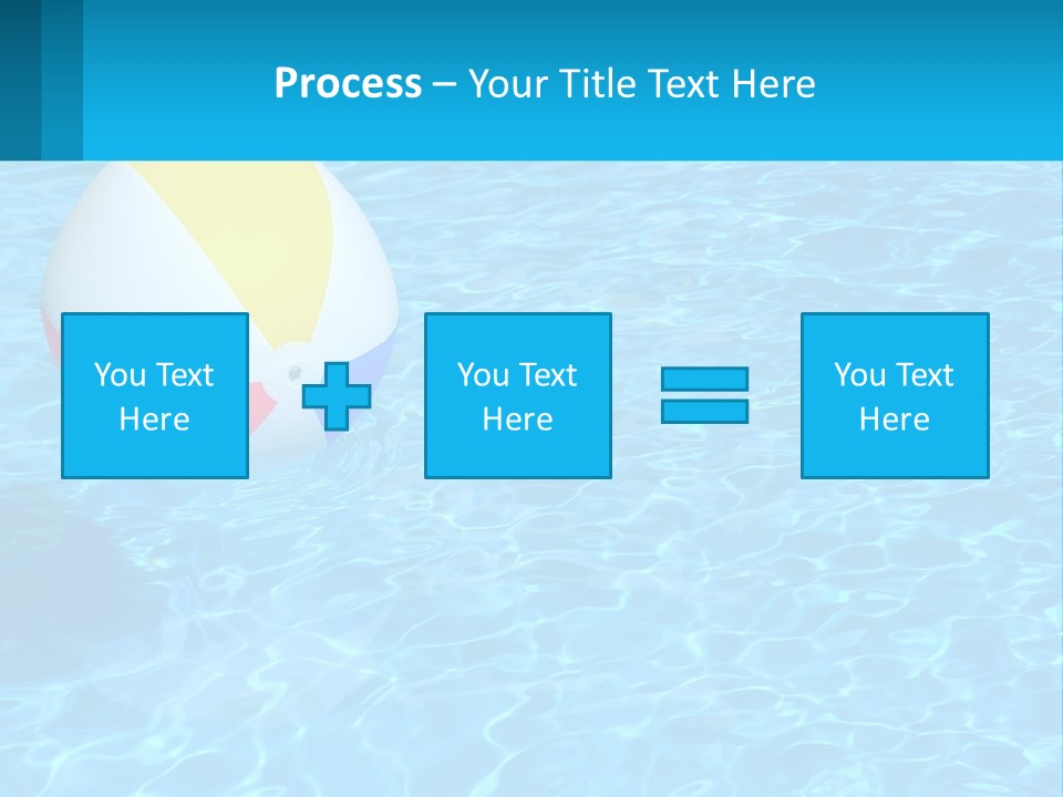 A Colorful Beach Ball Floating In A Pool Of Water PowerPoint Template