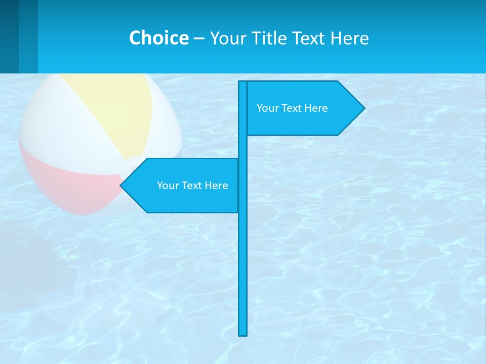 A Colorful Beach Ball Floating In A Pool Of Water PowerPoint Template