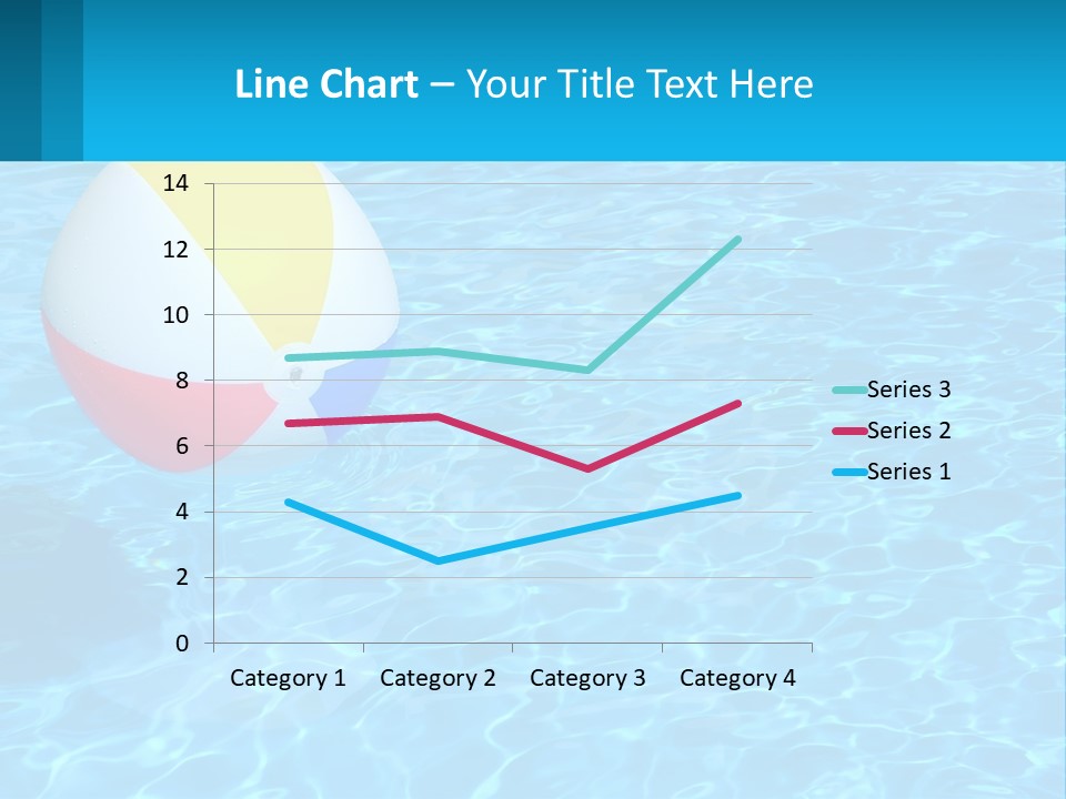A Colorful Beach Ball Floating In A Pool Of Water PowerPoint Template