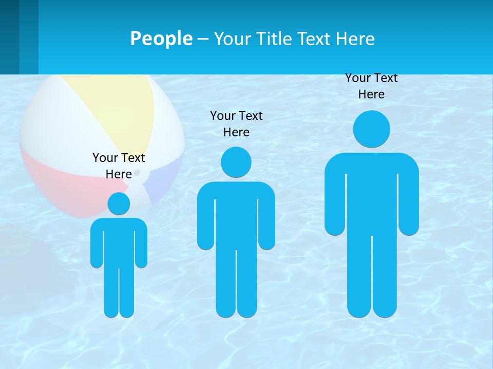 A Colorful Beach Ball Floating In A Pool Of Water PowerPoint Template