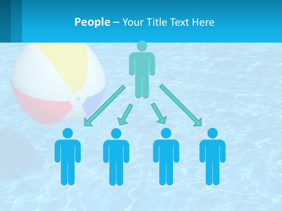 A Colorful Beach Ball Floating In A Pool Of Water PowerPoint Template