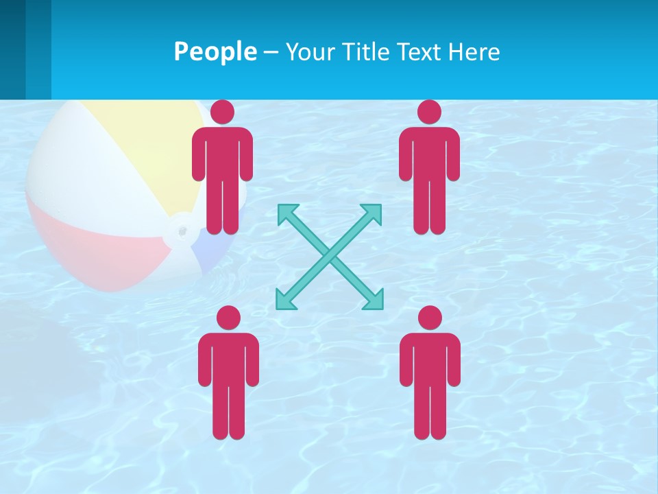 A Colorful Beach Ball Floating In A Pool Of Water PowerPoint Template