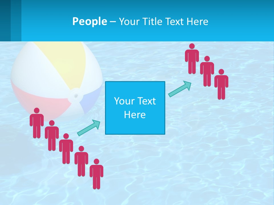 A Colorful Beach Ball Floating In A Pool Of Water PowerPoint Template