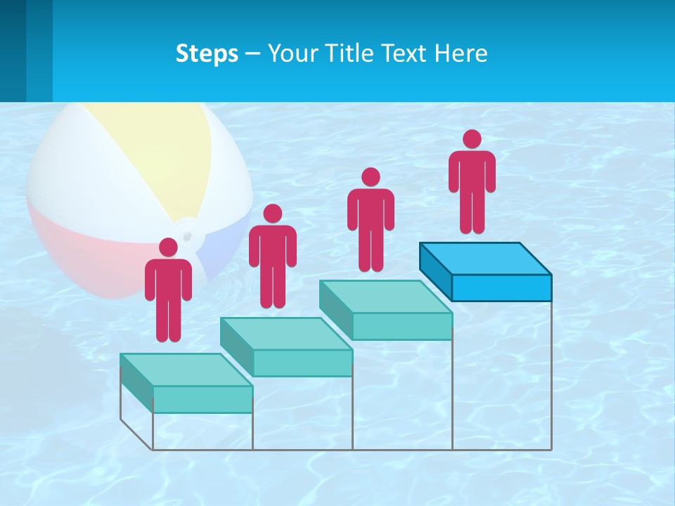 A Colorful Beach Ball Floating In A Pool Of Water PowerPoint Template