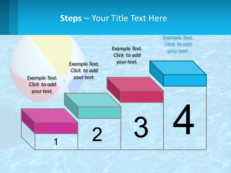 A Colorful Beach Ball Floating In A Pool Of Water PowerPoint Template