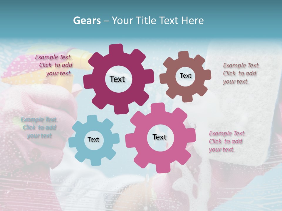 A Person Spraying Soap On Their Hands With A Spray Bottle PowerPoint Template