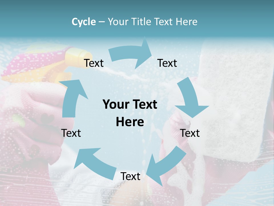 A Person Spraying Soap On Their Hands With A Spray Bottle PowerPoint Template
