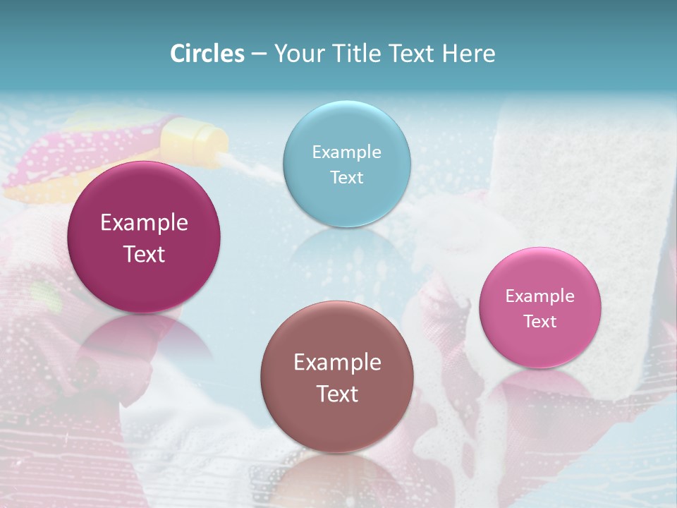 A Person Spraying Soap On Their Hands With A Spray Bottle PowerPoint Template