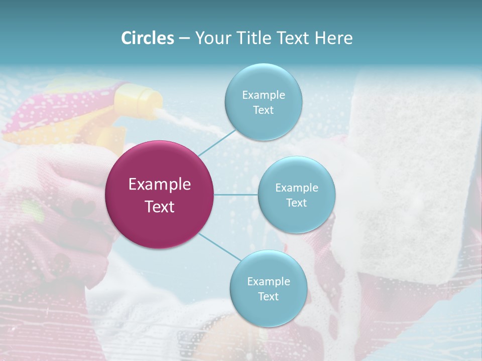 A Person Spraying Soap On Their Hands With A Spray Bottle PowerPoint Template