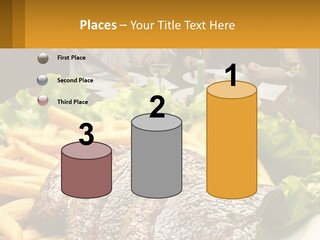 A Man And Woman Sitting At A Table With A Plate Of Food PowerPoint Template