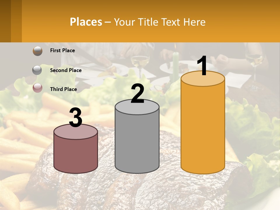 A Man And Woman Sitting At A Table With A Plate Of Food PowerPoint Template