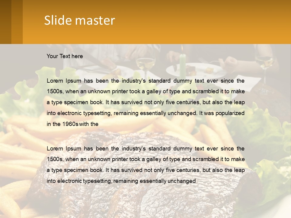 A Man And Woman Sitting At A Table With A Plate Of Food PowerPoint Template