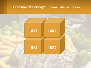 A Man And Woman Sitting At A Table With A Plate Of Food PowerPoint Template