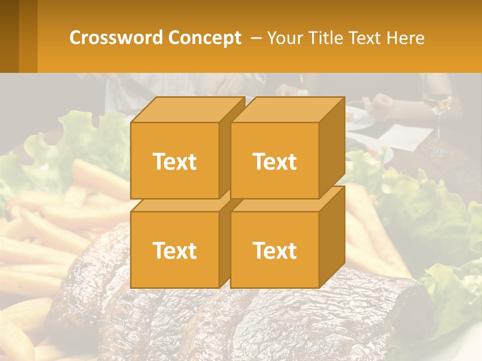 A Man And Woman Sitting At A Table With A Plate Of Food PowerPoint Template