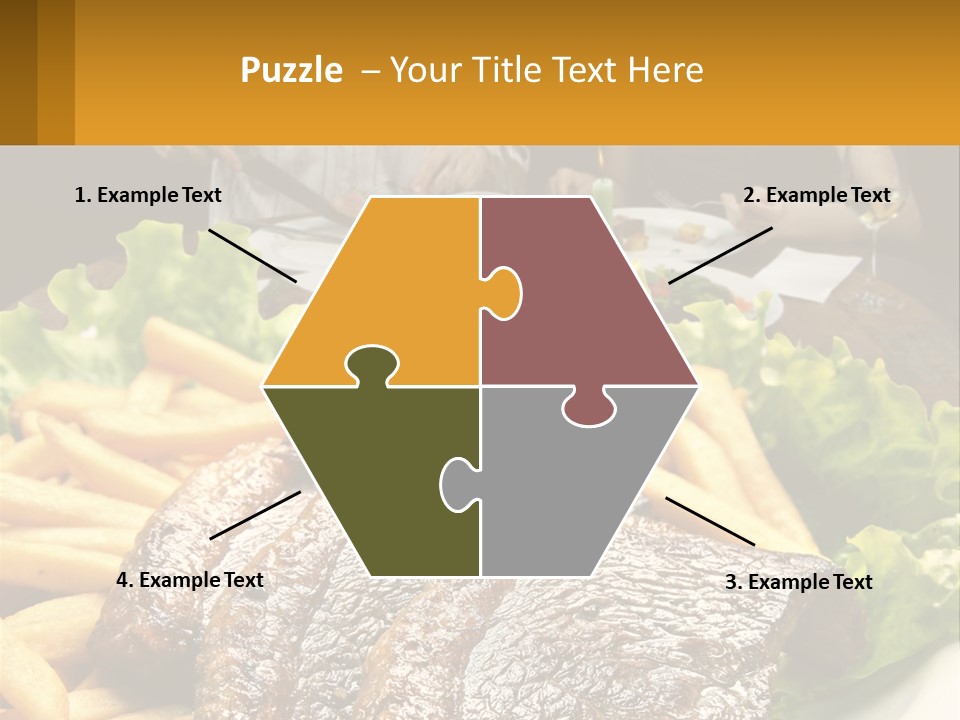 A Man And Woman Sitting At A Table With A Plate Of Food PowerPoint Template