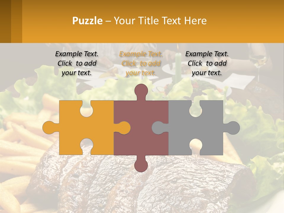 A Man And Woman Sitting At A Table With A Plate Of Food PowerPoint Template